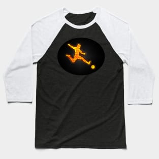 Soccer player kicking a Soccer ball Baseball T-Shirt